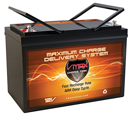 VMAX MR127 12 Volt 100Ah AGM Deep Cycle Maintenance Free Battery for ...